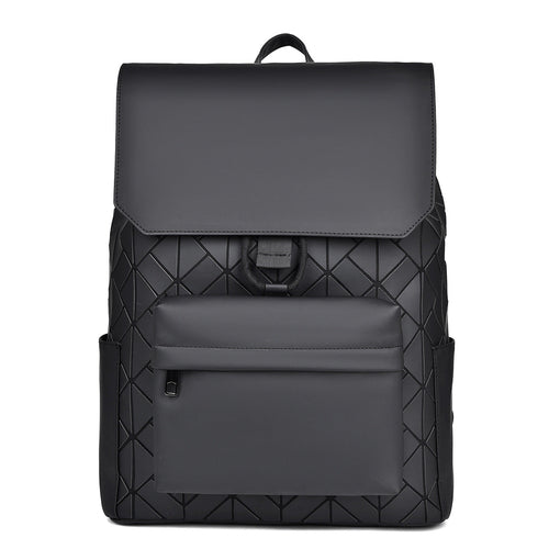 Diamond Pattern Men's Large Capacity Backpack