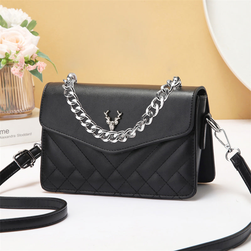 Soft Blush Quilted Mini Bag - Retro Style Casual Handbag Waterproof