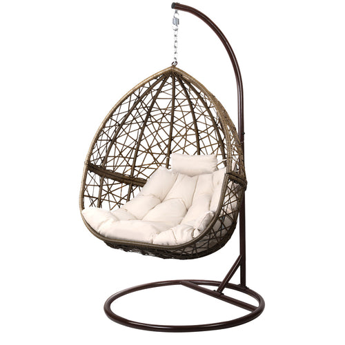 Gardeon Outdoor Egg Swing Chair Wicker Rattan Furniture Pod Stand