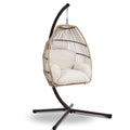 Gardeon Outdoor Furniture Egg Hanging Swing Chair Stand Wicker Rattan