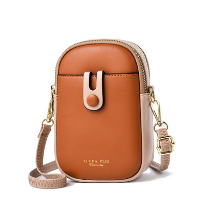 Fredecong Women's PU Leather Cell Phone Crossbody Bag - Compact Shoulder Purse