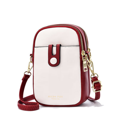 Fredecong Women's PU Leather Cell Phone Crossbody Bag - Compact Shoulder Purse