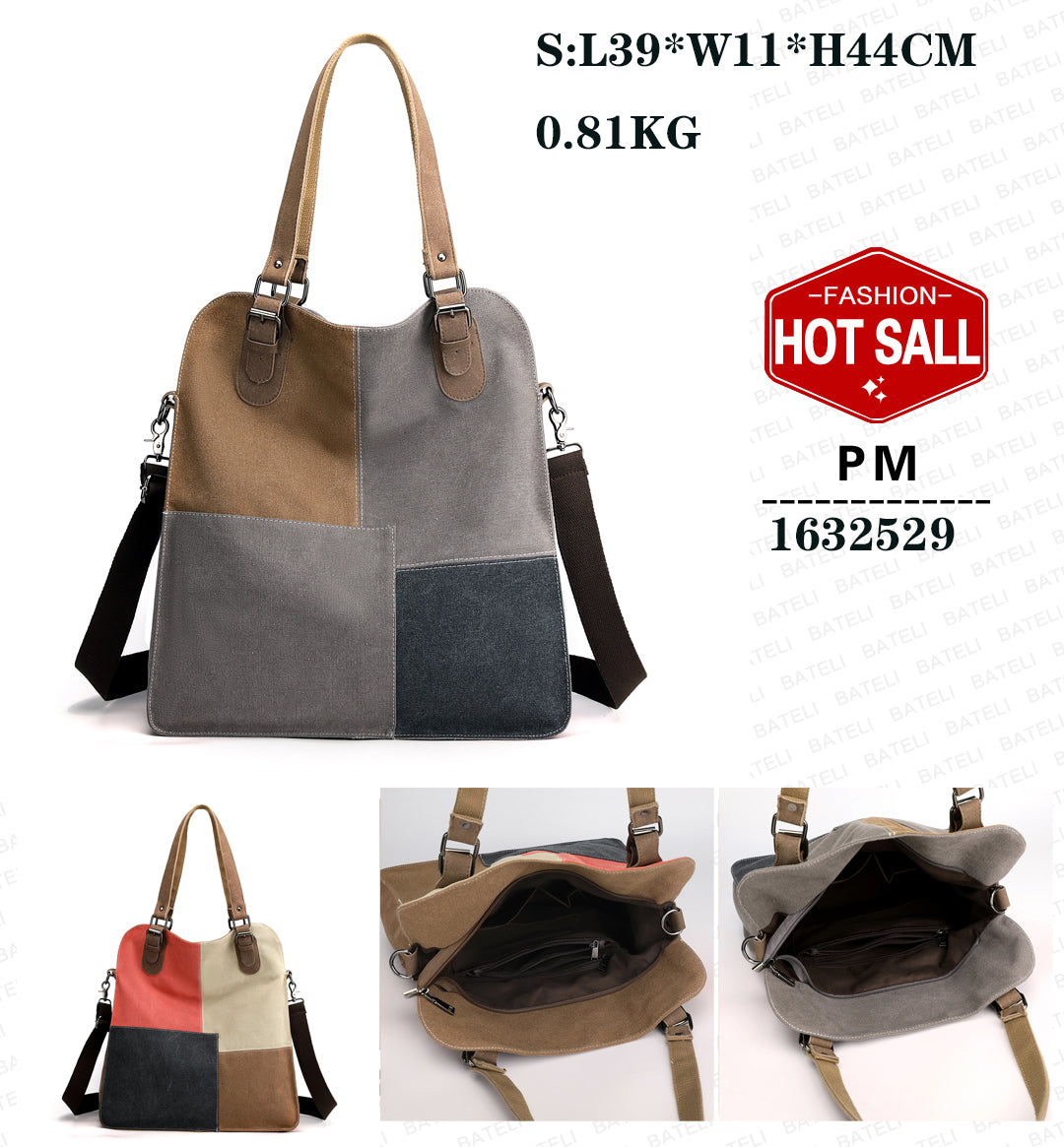New Cotton Canvas Bag - March Canvas Diamond Cotton Canvas Bag