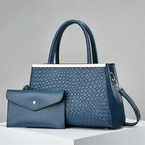 2 in 1 Bold Luxe Structured Handbag - Women's Fashion PU Handbag
