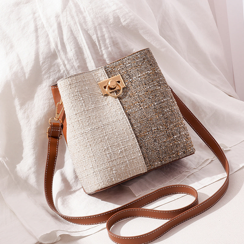 New Fashion Texture Bucket Bag - Foreign Gas Large Capacity Single