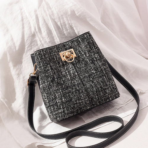 New Fashion Texture Bucket Bag - Foreign Gas Large Capacity Single
