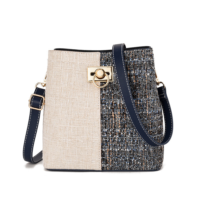 New Fashion Texture Bucket Bag - Foreign Gas Large Capacity Single