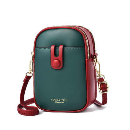 Fredecong Women's PU Leather Cell Phone Crossbody Bag - Compact Shoulder Purse