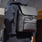 Diamond Pattern Men's Large Capacity Backpack