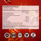 Chili pepper softgel supplement to support leg vein, heart, and