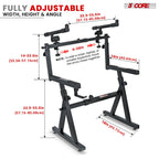 5Core 2 Tier Keyboard Stand Z Style Adjustable Heavy Duty Electric