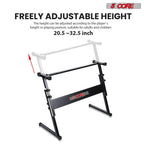 5Core Keyboard Stand Adjustable z Style Piano Riser BLACK + Keyboard