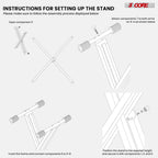 5Core Keyboard Stand Double X Style Adjustable Lift Piano Riser For 49
