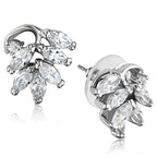 LO3291 - Rhodium Brass Jewelry Sets with AAA Grade CZ  in Clear