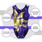 O3GL015 Obersee Girls Gymnastics Leotards One-Piece Athletic