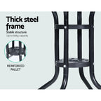 Gardeon 3PC Bistro Set Outdoor Furniture Rattan Table Chairs Cushion