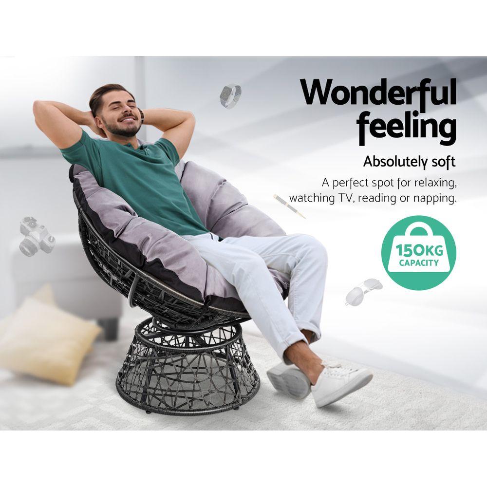 Gardeon Outdoor Chairs Outdoor Furniture Papasan Chair Wicker Patio
