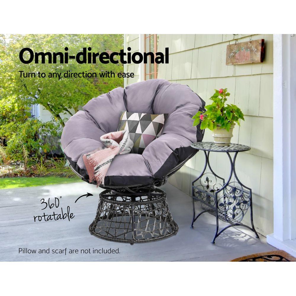 Gardeon Outdoor Chairs Outdoor Furniture Papasan Chair Wicker Patio