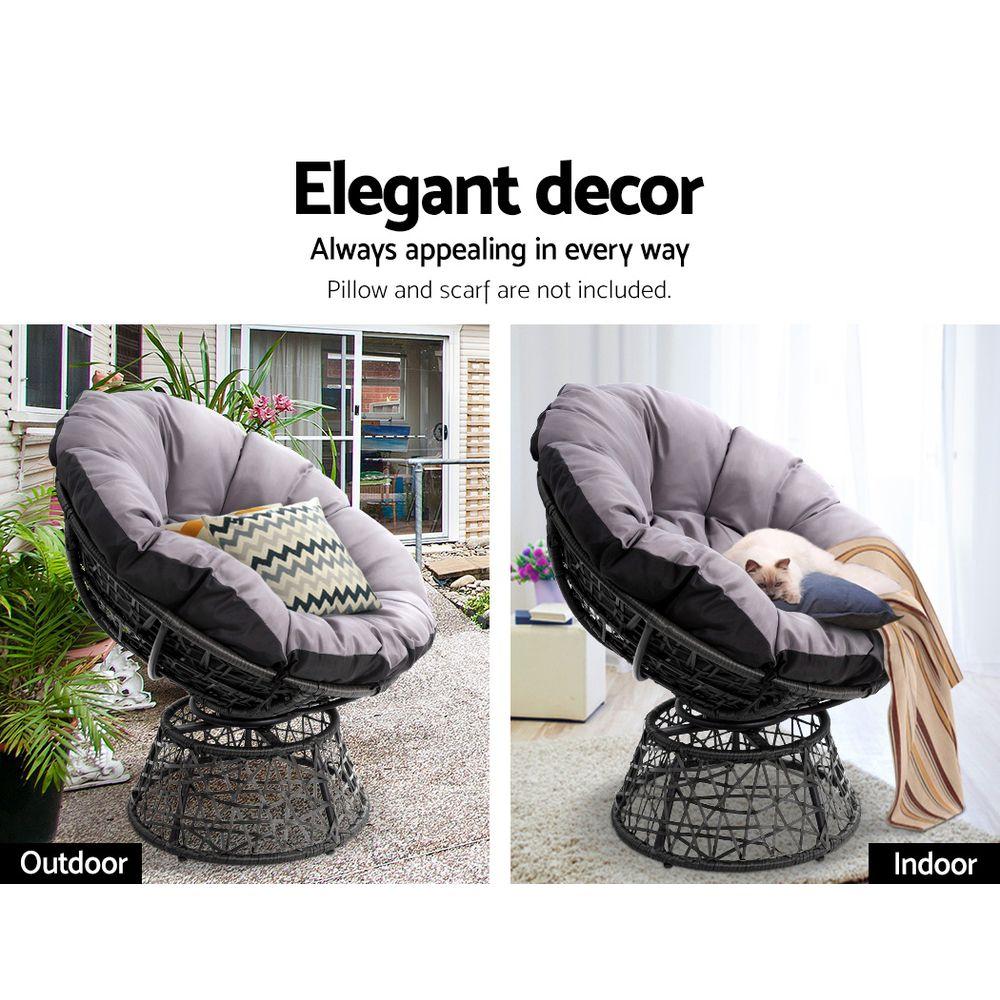 Gardeon Outdoor Chairs Outdoor Furniture Papasan Chair Wicker Patio