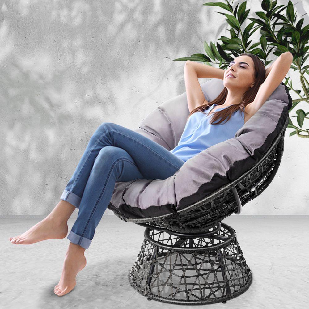 Gardeon Outdoor Chairs Outdoor Furniture Papasan Chair Wicker Patio