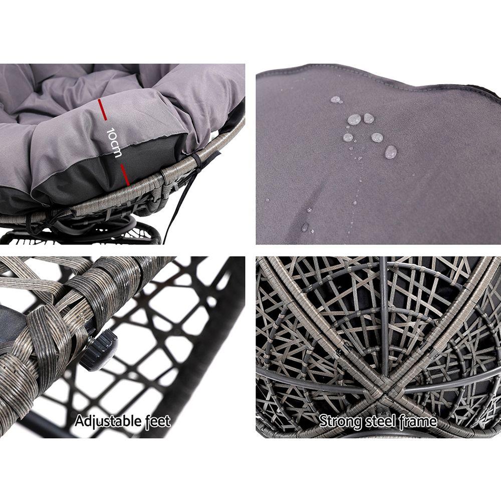 Gardeon Outdoor Chairs Outdoor Furniture Papasan Chair Wicker Patio