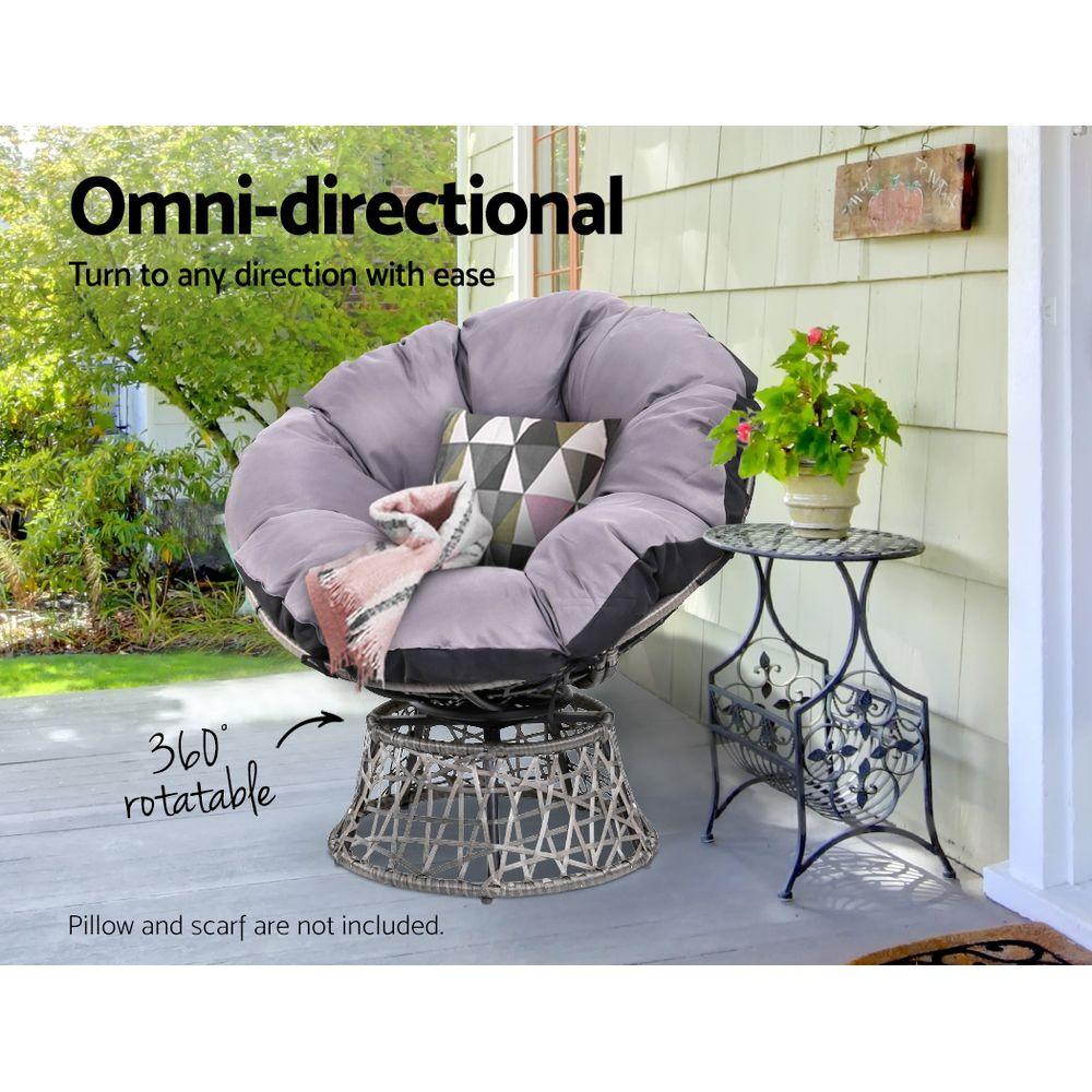 Gardeon Outdoor Chairs Outdoor Furniture Papasan Chair Wicker Patio