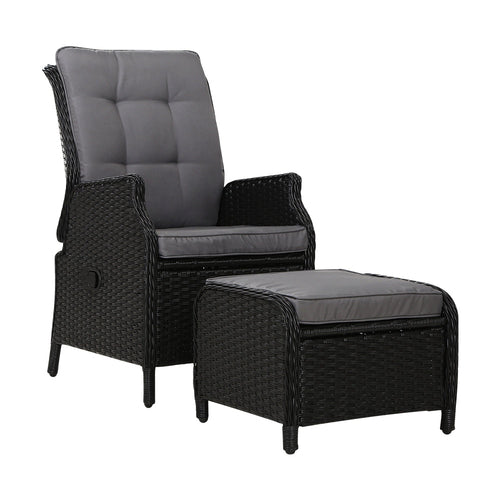 Gardeon Recliner Chair Sun lounge Wicker Lounger Outdoor Furniture