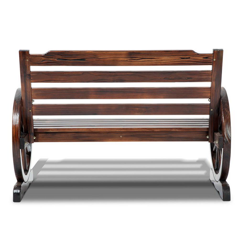 Gardeon Outdoor Garden Bench Wooden 2 Seat Wagon Chair Patio Furniture