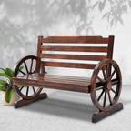 Gardeon Outdoor Garden Bench Wooden 2 Seat Wagon Chair Patio Furniture
