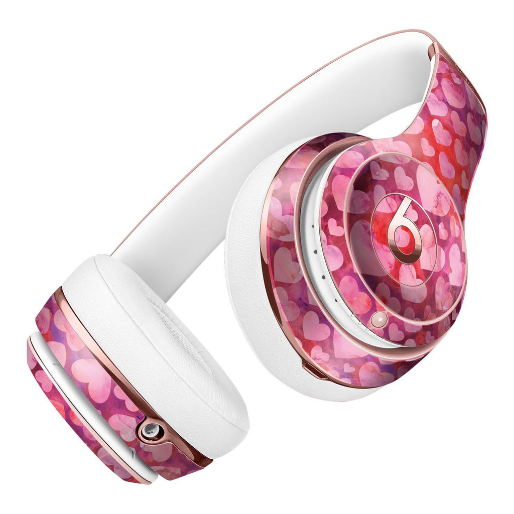 Pink and Red Watercolor Hearts Full-Body Skin Kit for the Beats by Dre