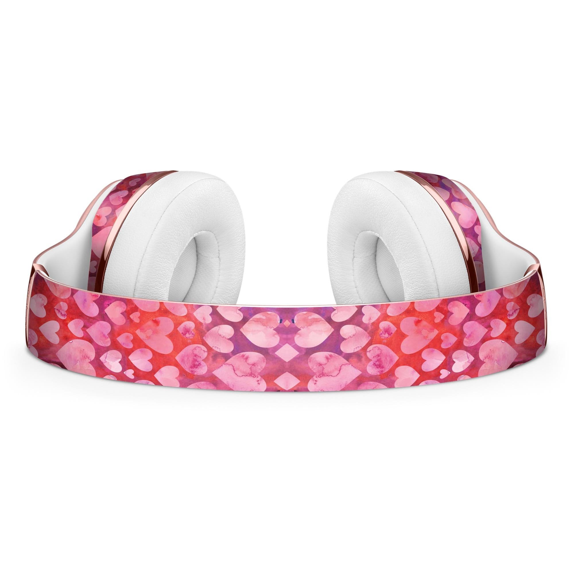 Pink and Red Watercolor Hearts Full-Body Skin Kit for the Beats by Dre