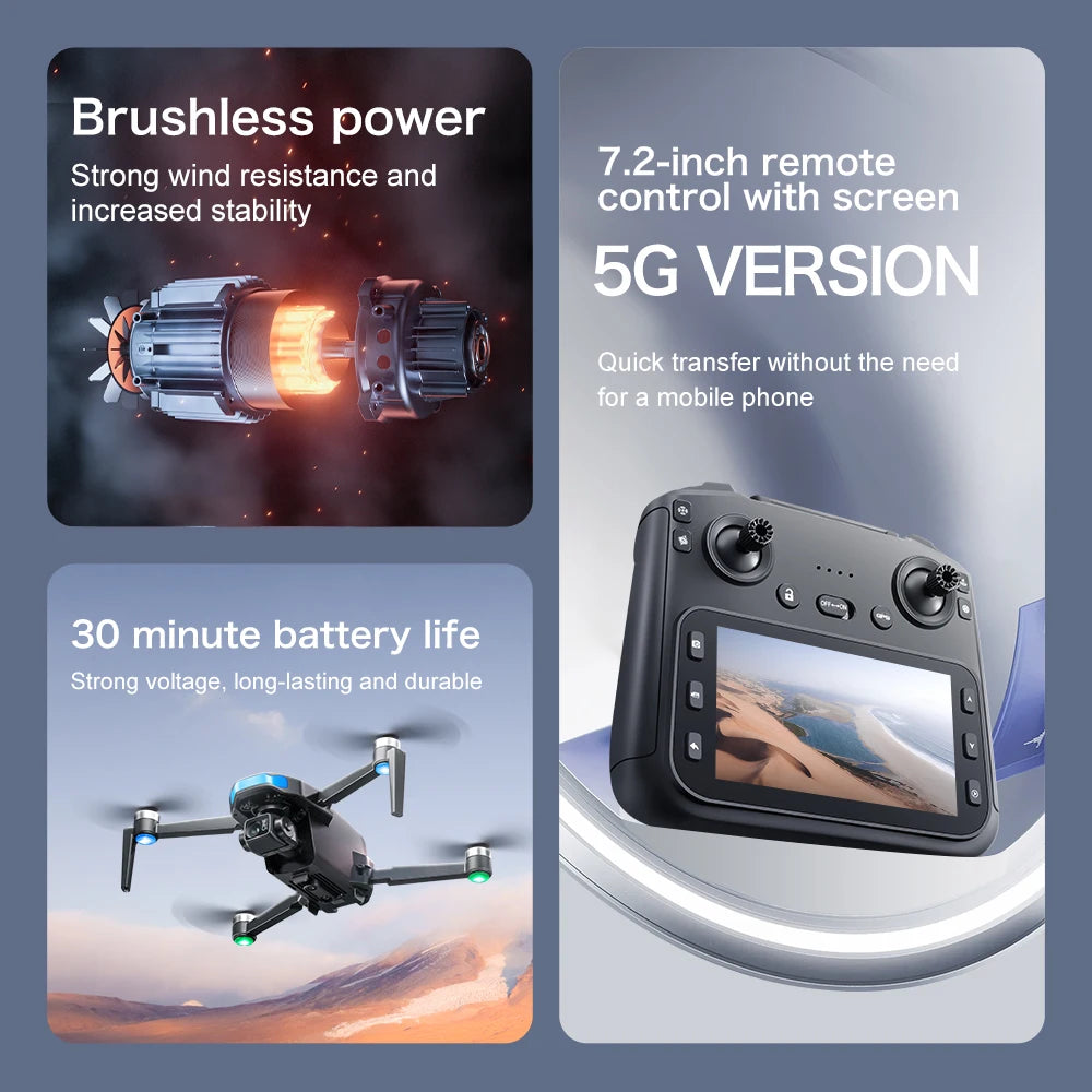 JCMO S-X1 3-Axis Gimbal Camera Drone 8K 50fps Professional Dual Camera