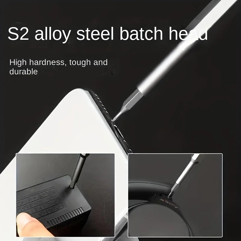 25 in 1 mini screwdriver set, flat head and cross shaped small