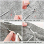 Bendable Spring Drawstring Threader Clip Pants Hoodies Elastic Band