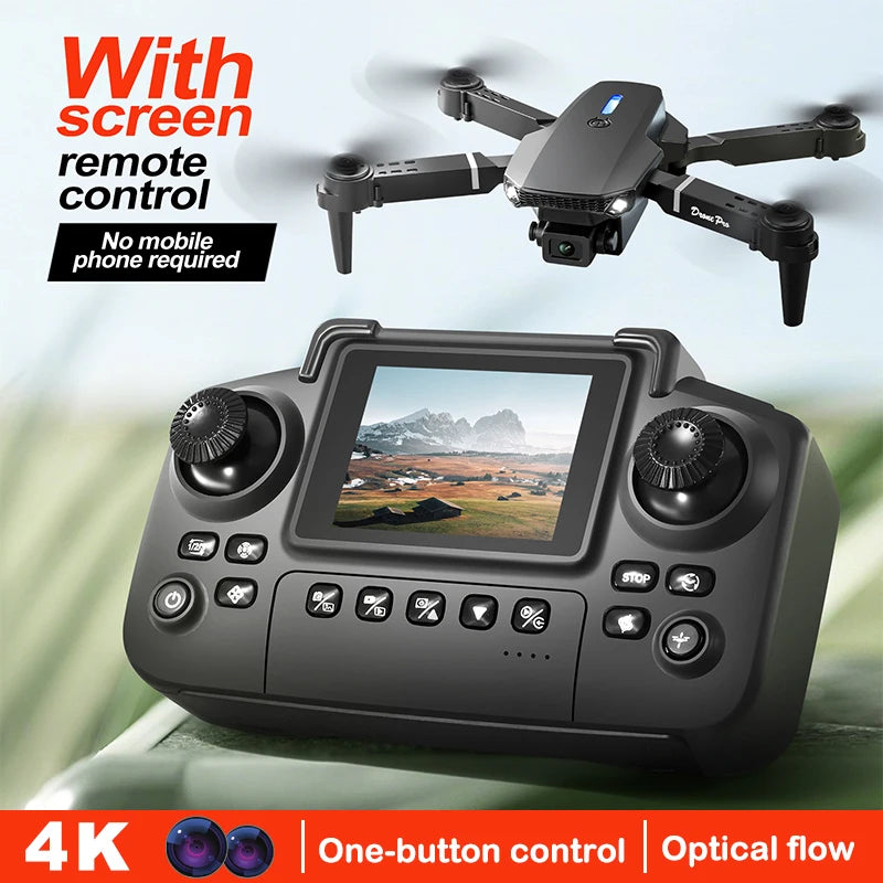 New E88 E99 Drone Remote Control with Screen Dual Camera Optical Flow
