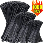 1000/100Pcs Nylon Cable Ties Self-locking Cord Ties Straps Adjustable