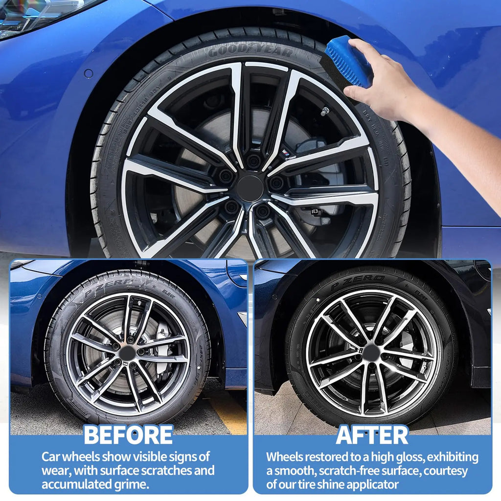 Waxing Sponge Brush for Car Tires Cleaning Tire Edges and Corners