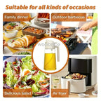 Olive Oil Spray Bottle for Oil Bottle Pouring for Cooking Oil Spices