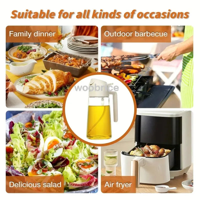 Olive Oil Spray Bottle for Oil Bottle Pouring for Cooking Oil Spices