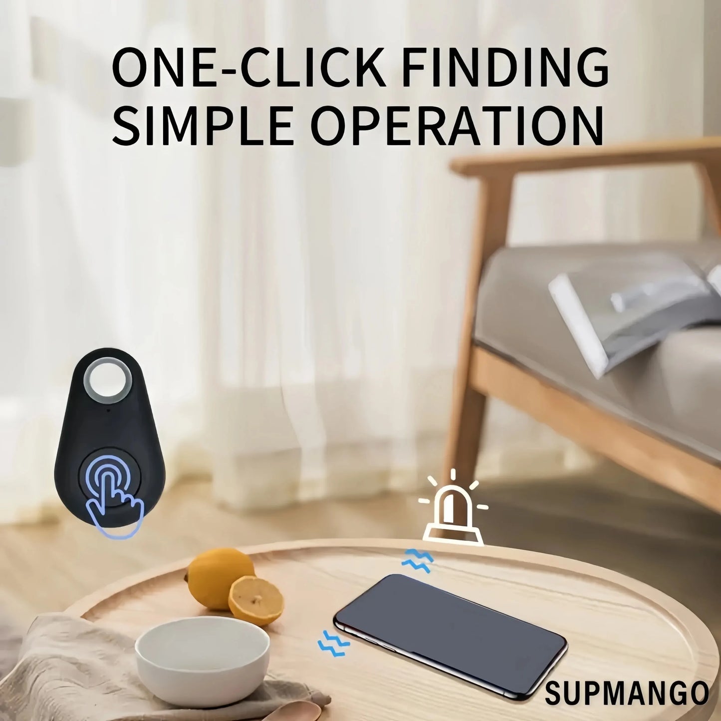 Mini GPS Pet Tracker Wallet Anti-Lost Device with Two-Way Positioning