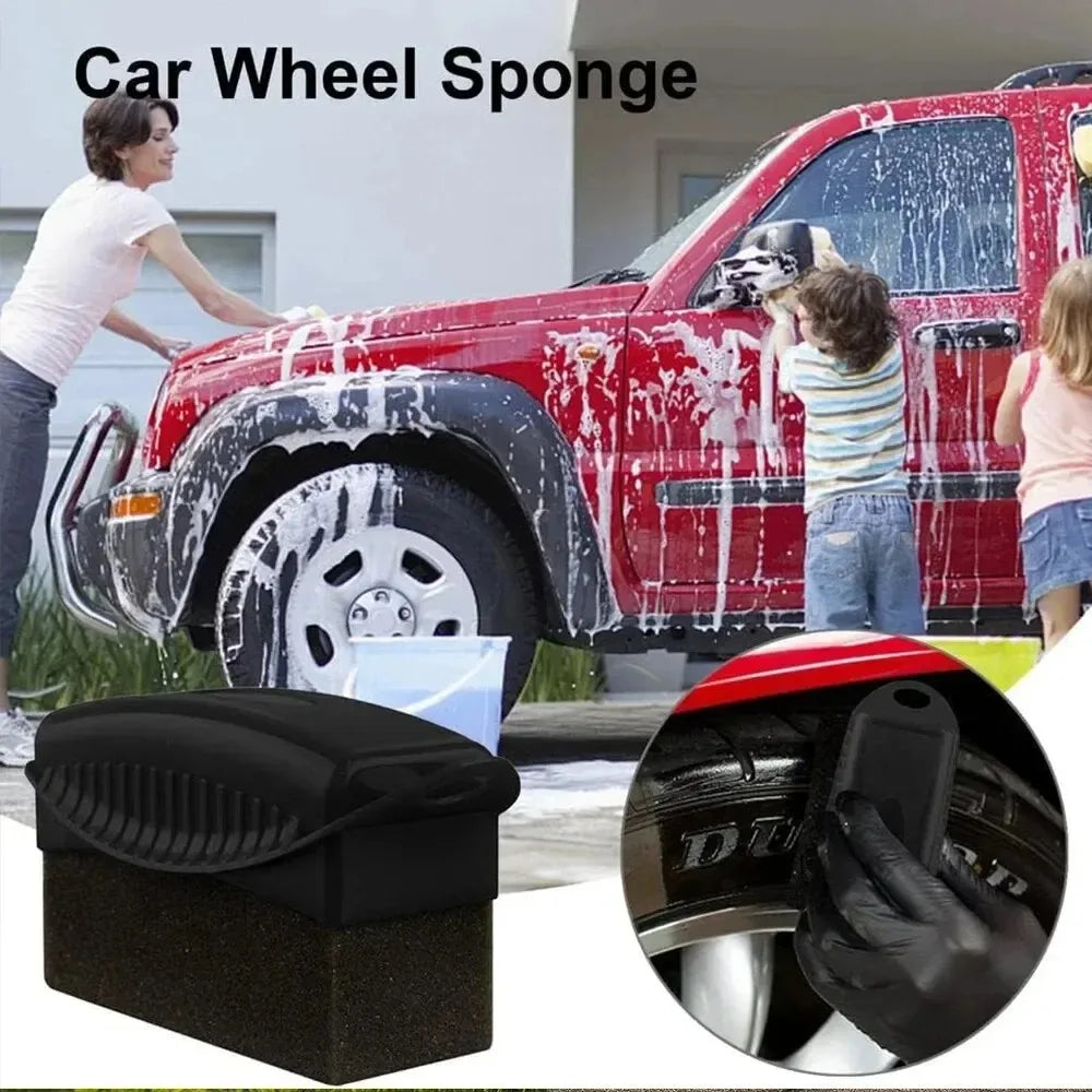 Waxing Sponge Brush for Car Tires Cleaning Tire Edges and Corners