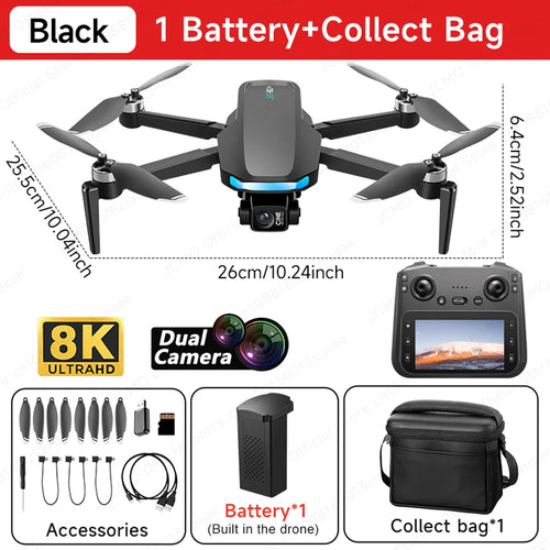 JCMO S-X1 3-Axis Gimbal Camera Drone 8K 50fps Professional Dual Camera