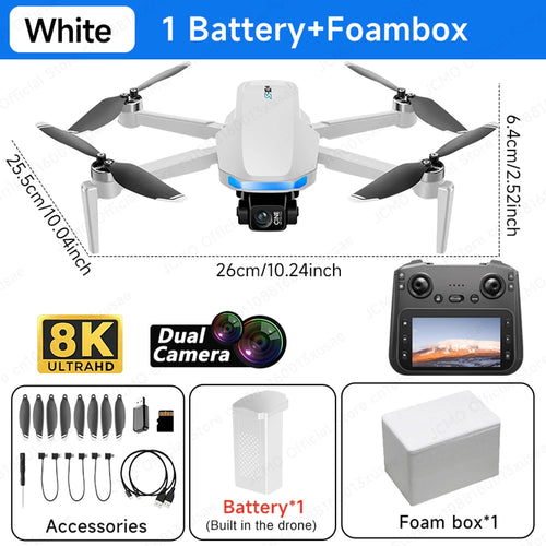 JCMO S-X1 3-Axis Gimbal Camera Drone 8K 50fps Professional Dual Camera