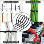 1000/100Pcs Nylon Cable Ties Self-locking Cord Ties Straps Adjustable