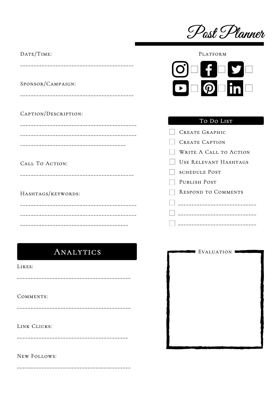Social Media Planner