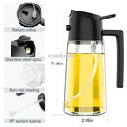 Olive Oil Spray Bottle for Oil Bottle Pouring for Cooking Oil Spices