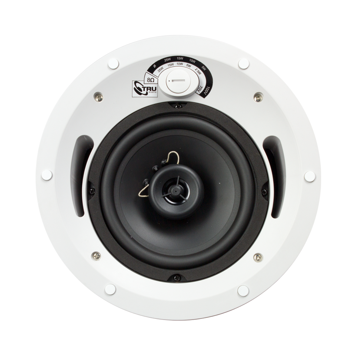 TRUAUDIO 2 way economy 70v/100v in-ceiling speaker, 6 1/2' woofer,