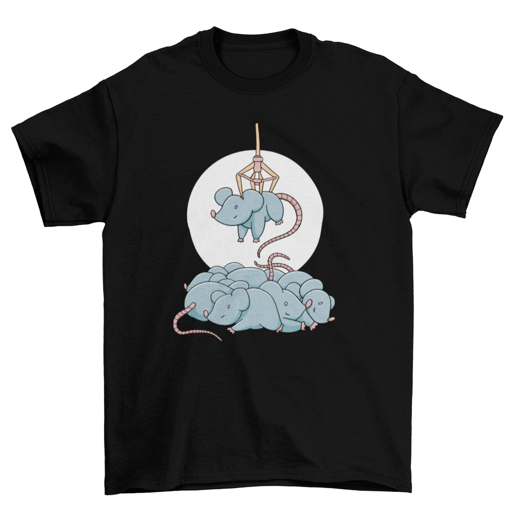 Mice in claw machine t-shirt design