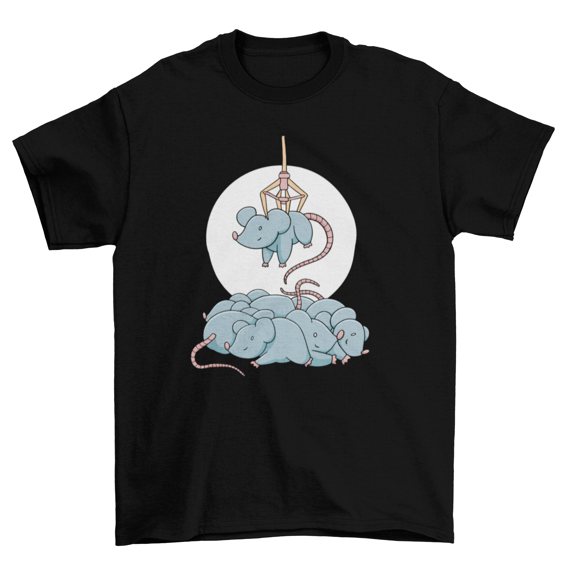 Mice in claw machine t-shirt design