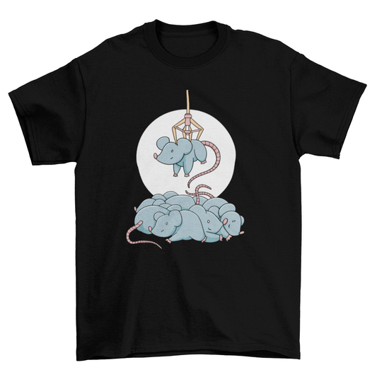 Mice in claw machine t-shirt design